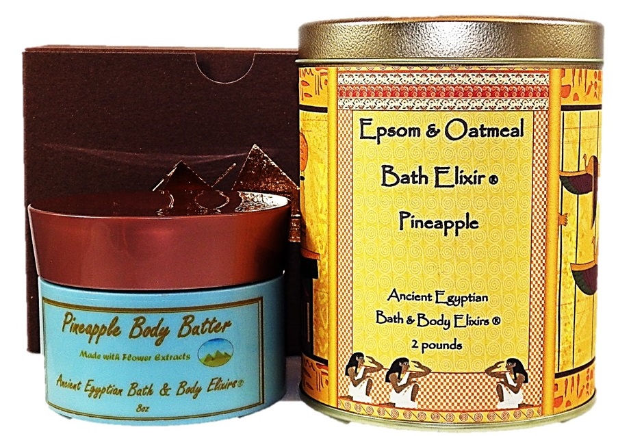 pineapple-body-butter-epsom-oatmeal-elixir-gift-set-ancient-egytian-bath-and-body-elixirs-cypress-tx